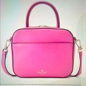 NWT-Kate Spade Maddie Top Handle Crossbody Bag-Bright Peony